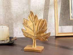 Bring Nature-Inspired Elegance To Your Home With This Beautiful Golden Leaf Decorative Accent. <b>Crafted</b> With Fine Detailing - Product Image 1