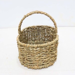 Panier ovale en jonc de mer avec poignée, panier de rangement tissé à la main, léger, écologique, panier cadeau pour fleurs, panier de pique-nique - Product Image 2