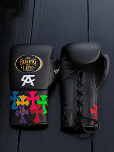 Gants de boxe Premium No Boxing No Life en cuir de vache véritable |   Gants d'entraînement et de sparring professionnels |   Quantité minimum de commande : 1 paire - Product Image 6