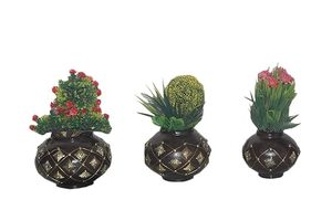 <b>Rustic</b> Wooden Flower Vase Handmade Brown Tabletop Decorative Vase with Brass Decoration for Home <b>Office</b> - Product Image 1