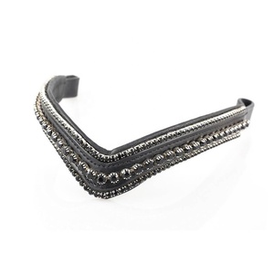 <b>Top</b> Trendy Latest Design Leather Brow Band With Soft Padded and Black <b>Crystallized</b> Work Wholesale & Manufacturer Supplier - Product Image 2