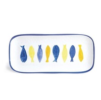 Nouveau plateau de service tendance en métal émaillé de haute qualité avec poignées, plateau en fer pour la décoration intérieure, accessoire de service