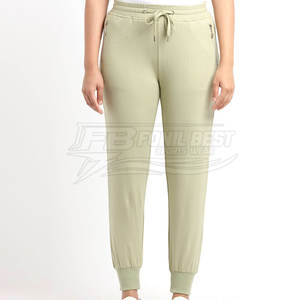 Private Label 2026 Top Selling Lightweight 100% Cotton Quick Dry Eco-Friendly Breathable Regular Fit Women <b>Trousers</b> Casual Style - Product Image 1