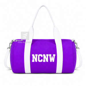 Custom NCNW Council Tote <b>bag</b> purple and White Embroidered Logo Daily Use Large Capacity Nylon polyester <b>duffel</b> <b>bag</b> - Product Image 1
