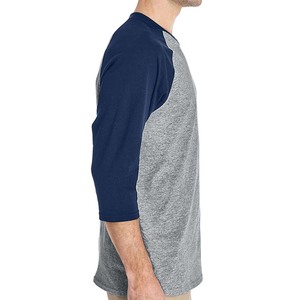 Camiseta de Hombre Blanca y Azul Marino de Manga Larga con Cuello Redondo, Corte Holgado Informal, 100% Algodón Tejido, Color Sólido, Antiarrugas, Diseño Liso - Product Image 4