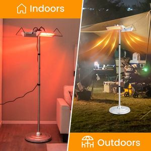 1500W Dual-<b>Sided</b> Heating Standing Electric Patio Heater - Product Image 2