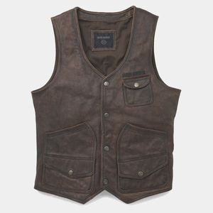 Chaleco de Cuero Marrón Harley para Hombre - Product Image 2