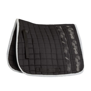 Almohadilla de montura para caballo acolchada y transpirable con franja lateral y cierre de velcro para doma clásica - Product Image 1