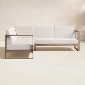 Ensemble de meubles de jardin résistant aux intempéries et aux UV, en alliage d'aluminium, garantie 1 an, design moderne, fabriqué au Vietnam. - Product Image 2