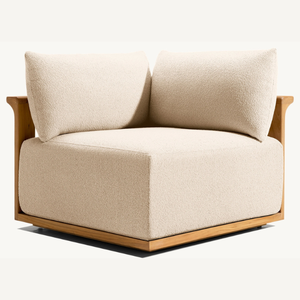Corner <b>sofa</b> furniture made of teak wood with durable, soft foam <b>for</b> a cool and comfortable indoor seating - Product Image 4