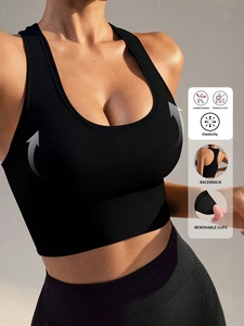 Soutien-gorge de yoga pour femme, soutien élevé, sans couture, extensible, respirant, sans armatures, confortable, pour l'entraînement, le fitness et les exercices sportifs - Product Image 3