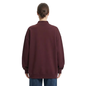 Customizable Custom Logo Women's Hoodies Oversized Varsity USA Fashion Chenille Patch 3D Burgundy Wholesale Supplier Streetwear - Product Image 2