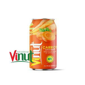 Zumo de zanahoria OEM ODM Etiqueta privada Fabricante de bebidas Formulación personalizada Fábrica de Vietnam 330ml Lata de aluminio 24 por caja - Product Image 1