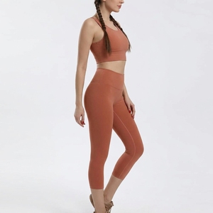 Premium Quality Gym Set <b>Women</b> Seamless Yoga Set 2 Pieces Workout Set Sports Bra And <b>Leggings</b> Fitness Clothes - Product Image 6