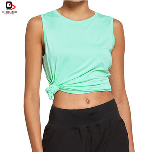 Fashion Forward Women's Knitted Tank <b>Top</b>-Front Logo 100% Cotton 180g O-Neck Quick Dry & Breathable for Travel Gym & Streetwear - Product Image 5