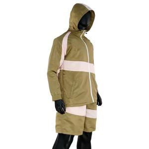 Ensemble court coupe-vent léger à capuche pour homme, veste de sport respirante et short, tenue deux pièces grande taille, couleur unie, service OEM - Product Image 5