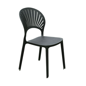 Acoustic Charcoal Sunburst <b>Dining</b> <b>Armchair</b> Alternative | Heavy Duty Polypropylene Waterproof Modern Design Furniture Premium - Product Image 1