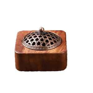 Brûleur d'encens décoratif rustique en bois, sculpté à la main, pour Bakhoor et Oud arabe, support à charbon, idéal pour cadeau de Ramadan et décoration intérieure - Product Image 3