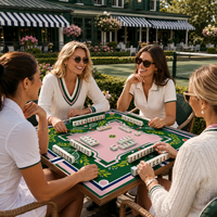 Tapis de Mahjong Américain Personnalisé 33x33 Pouces en Néoprène Premium Antidérapant et Réducteur de Bruit pour Court de Tennis et Jeu de Table OEM ODM Vente en Gros