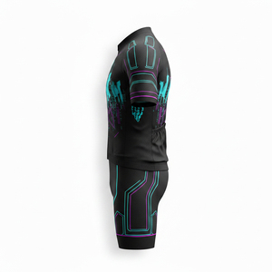 Wholesale Summer Cycling Uniform Mesh Breathable <b>Road</b> Bike Clothing Custom Team Graphics Full Zipper Bicycle Wear Set - Product Image 1