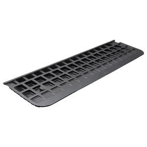 Rampe de seuil en caoutchouc améliorée de 1 pouce de hauteur, antidérapante, pour fauteuil roulant, rampe de trottoir, capacité de charge de 33069 lb, couleur naturelle - Product Image 3