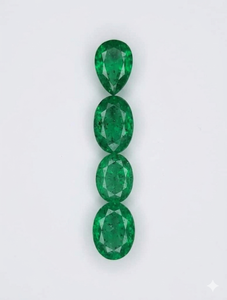 Esmeraldas Naturales Premium de Zambia – 4 Gemas Ovaladas, 4.60 Quilates en Total, Color Verde - Product Image 2
