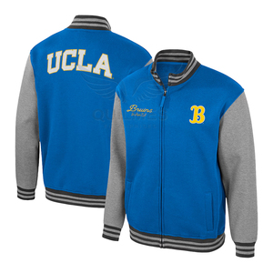 Chaquetas de Béisbol Varsity Personalizadas al por Mayor de Quilmes Enterprises para UCLA Bruins, Chaquetas Casuales de Forro Polar Bordadas Unisex - Product Image 1