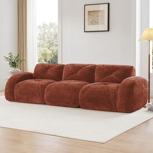 Divano Componibile Ergonomico 110 Senza Struttura in Velluto Morbido, Design Ergonomico, Spugna ad Alta Densità 32D, Antiscivolo, per Soggiorno - Product Image 2