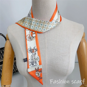 Novedad de moda para mujer, superventas: Cinta decorativa versátil con diseño de carruaje de calabaza, para bolsos, diademas y como pañuelo pequeño de seda - Product Image 2