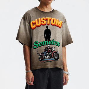 T-shirts amples et surdimensionnés en promotion, impression graphique personnalisée CMYK, 100 % coton, anti-UV, séchage rapide, vente en gros - Product Image 3