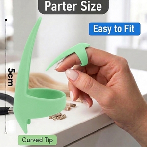 Outil professionnel pour la pose d'extensions capillaires : Anneau de séparation pour les doigts, séparateur d'ongles pour le sectionnement, le tissage et le tressage en salon - Product Image 3