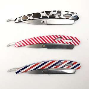 Lames de rechange personnalisées pour rasoir droit en acier inoxydable pour hommes, manche à motif de salon, sûres et de haute qualité ANAAIF - Product Image 2