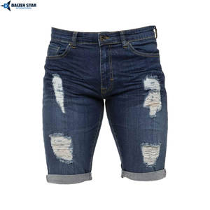 Vaqueros casuales de verano para hombre, lavado claro, cintura media, bordados, transpirables, ecológicos, de secado rápido, con cremalleras y botones, estilo urbano, 220g - Product Image 4