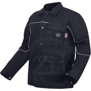 Chaqueta de Trabajo Ignífuga ZI Modelo ZI-9135, Corte Regular, Ropa de Seguridad para Fábrica y Taller, Soldadura, Talla XL, 11oz, Algodón FR, Paquete con Respirador - Product Image 1