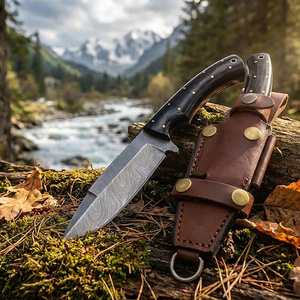 High Quality Damascus Steel Outdoor Hunting/<b>Camping</b>/Skinning Knife Straight Bulk Supply Custom Options for USA/Europe Wholesale - Product Image 5