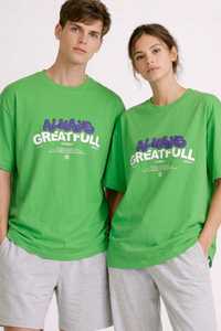 เสื้อยืดคอกลมแขนสั้นสีพื้น ดีไซน์พิมพ์โลโก้ตามสั่ง รุ่นใหม่รับซัมเมอร์ ผ้าฝ้าย 100% ใส่ได้ทั้งชายและหญิง - Product Image 4