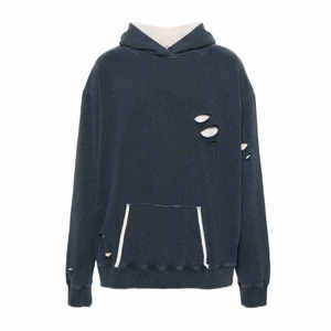 Hoodie streetwear personnalisé en molleton délavé à l'acide, effet usé, pour homme, hiver - Product Image 1