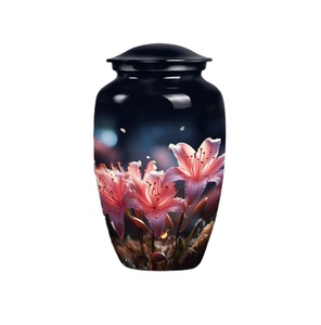 Flush Fitting Lid Aluminum Urn for Human Ashes Adult Size-Even Seal Metal Cremation Urn-smooth Closing <b>Memorial</b> <b>Vase</b> for Funeral - Product Image 1