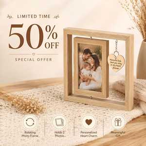 <b>Rustic</b> Handcrafted Eco-Friendly Wooden Picture <b>Frame</b> Personalized <b>Photo</b> Display Holder for Living Room Bedroom Office Family - Product Image 6