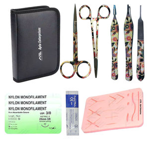 Kit de Sutura, Instrumentos Médicos Quirúrgicos, Juego de Herramientas para Cirujanos, Juego de Sutura Profesional para Cirugía Menor, Instrumentos Veterinarios Quirúrgicos - Product Image 1