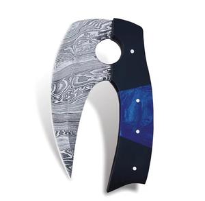Cortador de Pizza de Acero de Damasco Hecho a Mano Único y Personalizado con Funda de Cuero - Steel Craft International - Product Image 5