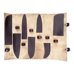 Juego de Cuchillos de Cocina Damasco de 7 Piezas y 67 Capas Hechos a Mano, con Mango de Madera Ambidiestro, Funda de Cuero Ecológica y Cuchillos Pulidos - Product Image 2