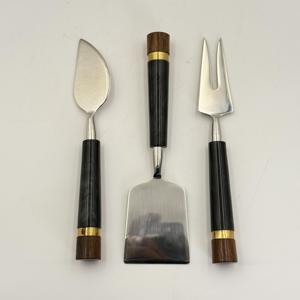 Juego de Cuchillos para Queso de Acero Inoxidable con Mango de Madera y Resina para Hotel y Cocina, Juego de Cubiertos para Queso para Mesa de Comedor, para el Hogar - Product Image 4