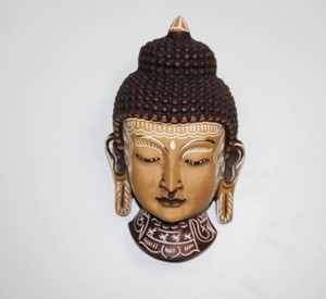 Estatua de Cabeza de Buda de Resina Hecha a Mano con Acabado Grabado, Decoración para el Hogar, Arte Espiritual, Escultura, Busto de Buda de 3.5*2*5.5 Pulgadas - Product Image 2