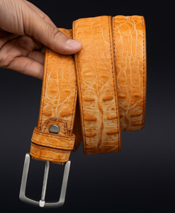 Cinturón de Cuero de Cocodrilo Hecho a Mano para Hombre, Piel Exótica Genuina, 35 mm de Ancho, Correa Ajustable de Lujo y Elegante - Product Image 3