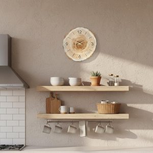 Reloj de Pared Inspirado en Anillos de Árbol, Decoración Silenciosa de Estilo Rústico - Product Image 6
