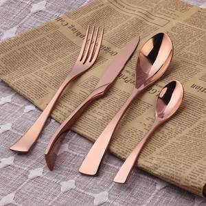 Ensemble de couteaux à fromage élégants avec manche en feuille d'or, en acier inoxydable poli miroir, couverts de mariage, best-seller, cuillère en acier inoxydable doré - Product Image 6