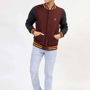 เสื้อแจ็คเก็ตเล็ตเตอร์แมนผู้ชายสำหรับฤดูหนาว สไตล์ไฮสตรีท พิมพ์โลโก้ตามสั่ง ผ้าขนสัตว์ ระบายอากาศได้ดี เป็นมิตรกับสิ่งแวดล้อม - Product Image 4