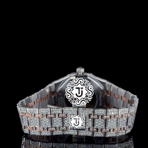 Montre en acier inoxydable sertie de diamants, avec lunette entièrement en cristal, mouvement mécanique, résistance à l'eau 3 ATM, idéale pour les événements professionnels - Offre Spéciale - Product Image 4