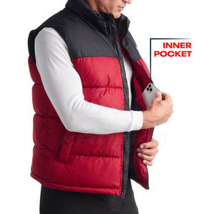 Chaleco Bomber Acolchado de Invierno Personalizado para Hombre con Aislamiento, Diseño Casual y Elegante con Exterior de Lona - Product Image 3
